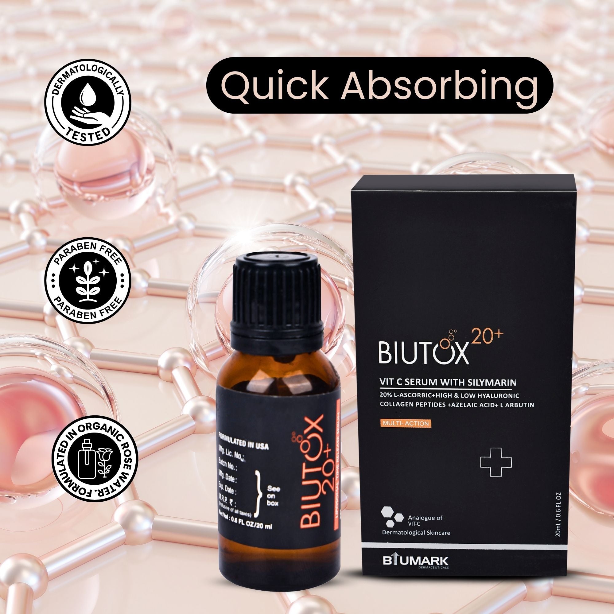Biutox 20+ Vitamin C Serum For Sensitive and Oil Prone Skin