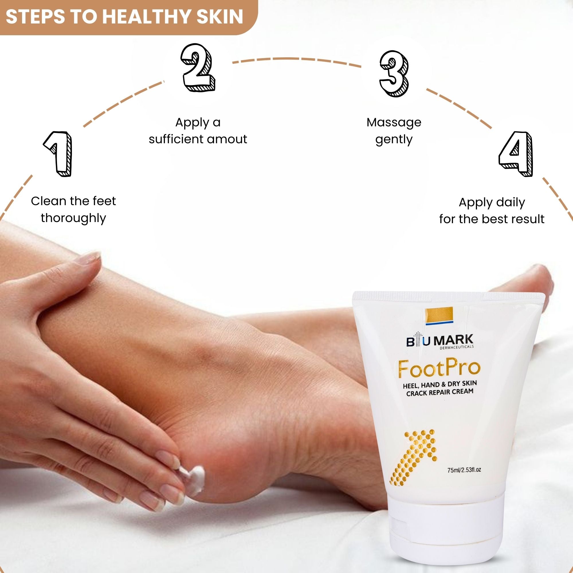 75ml FootPro - Heel and Hand Repair Cream