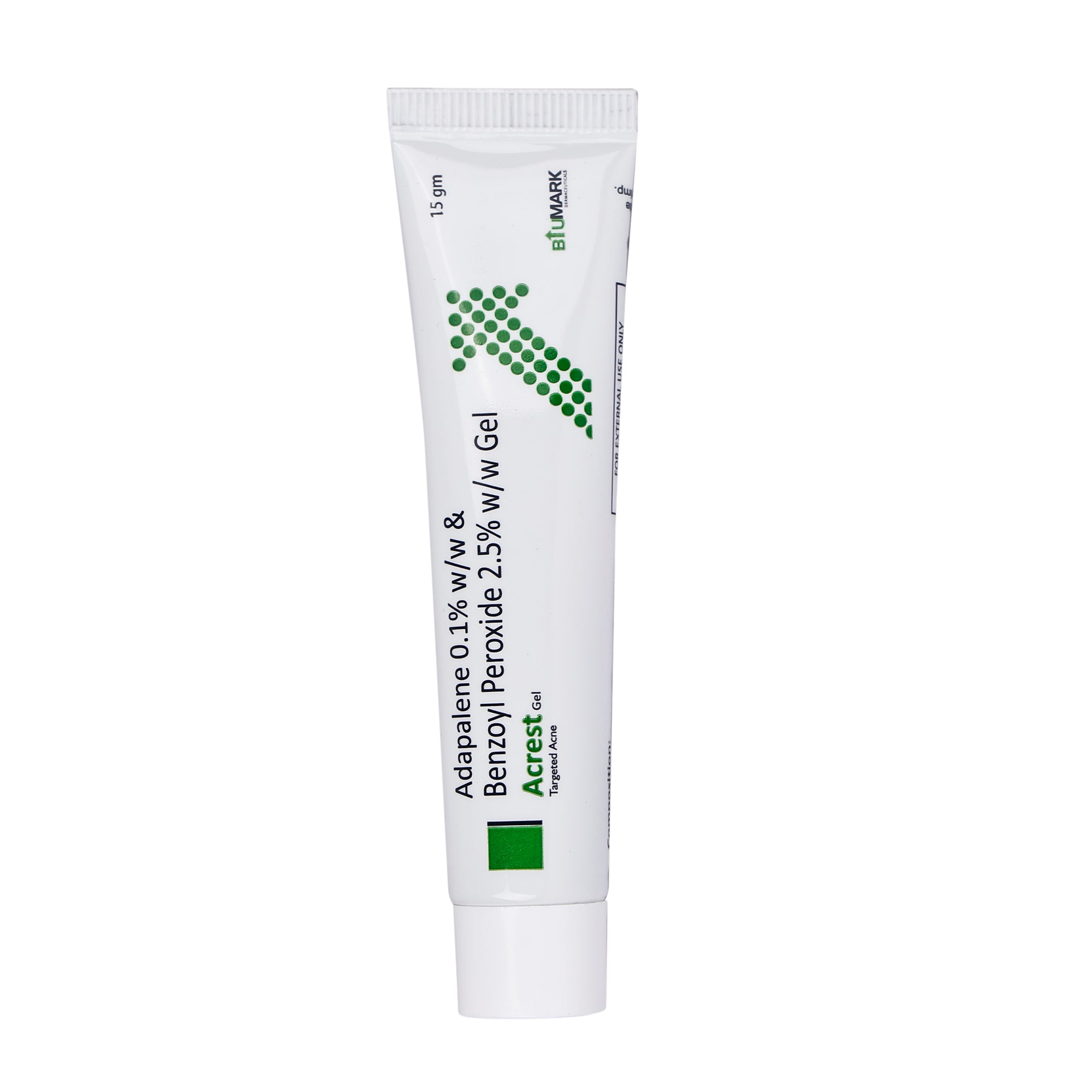 AcRest Target Acne Gel 15g – Adapalene 0.1% + Benzoyl Peroxide 2.5% | Dual-Action Acne Treatment for Clearer Skin