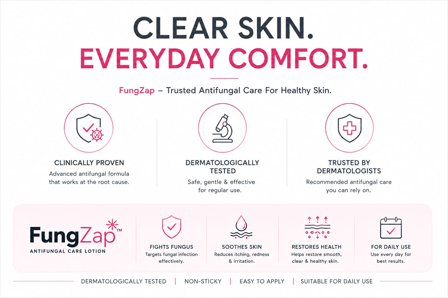 FungZap Soothing Lotion 60ml – Fast-Acting Skin Relief for Irritation, Itching & Redness, Gentle Formula for Sensitive Skin